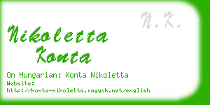 nikoletta konta business card